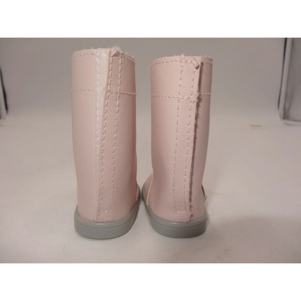 American Girl Pink Tall Boots Winter Sparkles Faux Leather Grey Sole Accessory